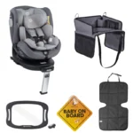 Amana Siena Twist+ 360 Spin i-Size Car Seat – Pebble Grey Bundle
