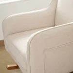 Babymore Ida Nursing Chair with Stool - Ivory - Image 3