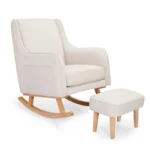 Babymore Ida Nursing Chair with Stool - Ivory - Image 5