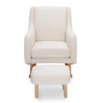 Babymore Ida Nursing Chair with Stool - Ivory - Image 6