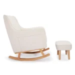 Babymore Ida Nursing Chair with Stool - Ivory - Image 7