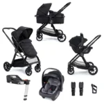 Babymore Mimi 3-in-1 Travel System Car Seat Bundle – Black
