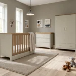 Babymore Mira 3 Piece Nursery Room Set - Cashmere Warm Oak - Image 2