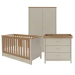 Babymore Mira 3 Piece Nursery Room Set - Cashmere Warm Oak - Image 5