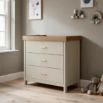 Babymore Mira Nursery Chest Changer - Cashmere Warm Oak