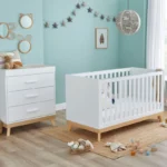Babymore Mona 2 Piece Nursery Roomset - White - Image 2