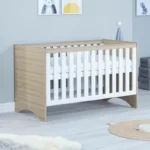Babymore Veni Cot Bed - Oak/White