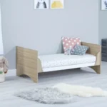 Babymore Veni Cot Bed - Oak/White - Image 3