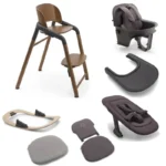 Bugaboo Giraffe Highchair Complete Bundle - Wood/Grey