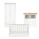 CuddleCo Burford 3 Piece Furniture Set - White/Oak