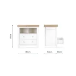 CuddleCo Burford Dresser & Changer - White/Oak - Image 7