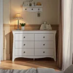 CuddleCo Clara 6 Drawer Dresser & Changer - White/Ash