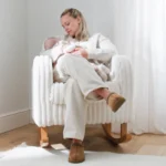 CuddleCo Etta Faux Fur Nursing Chair - Cream - Image 2