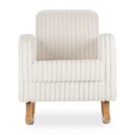 CuddleCo Etta Faux Fur Nursing Chair - Cream - Image 3