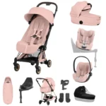 Cybex Coya Ultimate Birth & Beyond Bundle - Rose Gold/Peach Pink