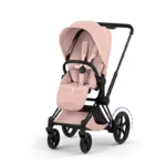 Cybex e-Priam Style Ultimate Bundle - Matt Black/Peach Pink - Image 2