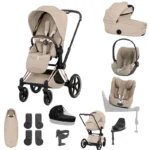 Cybex Priam Style Ultimate Birth & Beyond Travel System – Rose Gold/Cozy Beige