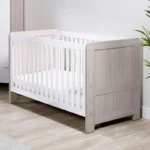 Ickle Bubba Pembrey Cot Bed – Ash Grey & White - Image 4