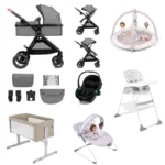 Kinderkraft Esme 11 Piece Travel & Home Bundle - Moonlight Grey