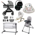 Kinderkraft Esme Pro 11 Piece Travel Bundle - Moonlight Grey