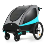 Kinderkraft NAVA 3in1 Baby Stroller - Hawaiian Blue - Image 3