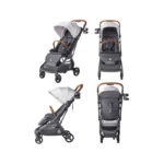 Metro 3 Deluxe Compact Stroller Pushchair – Pearl Grey - Image 3