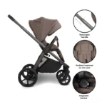 My Babiie MB450 Luxe 3in1 Travel System with Base - Cookie - Image 4