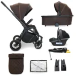 My Babiie MB450i 3in1 Travel System with Isofix Base - Chocolate