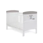Obaby Grace Inspire Cot Bed Hello World Koala – Grey