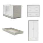 Obaby Nika 3 Piece Room Set & Underdrawer - Grey Wash & White