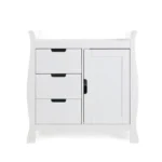 Obaby Stamford Classic Sleigh 3 Piece Furniture Roomset - White - Image 5