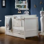 Obaby Stamford Classic Sleigh Cot Bed Including Underbed Drawer - White