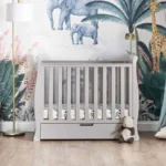 Obaby Stamford Sleigh SPACE SAVER Cot With Under Drawer - Warm Grey