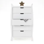 Obaby Stamford Sleigh Tall Chest Of Drawers-White - Image 3