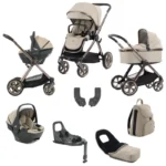 Oyster 4 7 Piece LUXURY Bundle with Capsule 360 i-Size Car Seat - Buttermilk