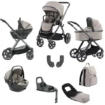 Oyster 4 7 Piece LUXURY Bundle with Capsule 360 i-Size Car Seat - Stone