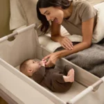 SnuzPod5 Bedside Crib with Mattress - Mocha - Image 7