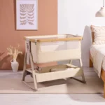 Tutti Bambini Cozee Air 2 Bedside Crib - Toasted Oak/Sand