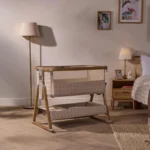 Tutti Bambini Cozee Sense Bedside Crib - Toasted Oak/Sand