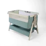 Tutti Bambini Cozee Sense Bedside Crib - Whitewash/Kelp - Image 2