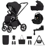 Venicci Claro 2 13 Piece Travel System with Tiago Car Seat & Base - Noir