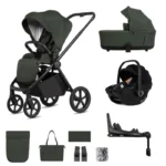 Venicci Claro 2 9 Piece Travel System with Tiago Car Seat & Base - Forest